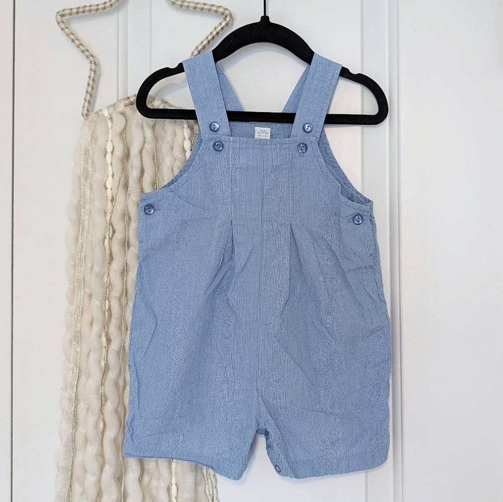 Baby Overalls, Blue Pin Stripes, 18m